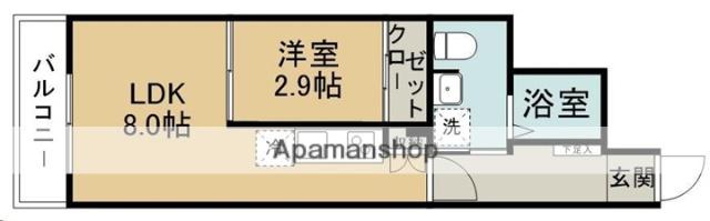 GRAND MAISON台原(1LDK/1階)の間取り写真
