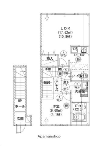 メゾンドプルーン北山(1LDK/2階)の間取り写真