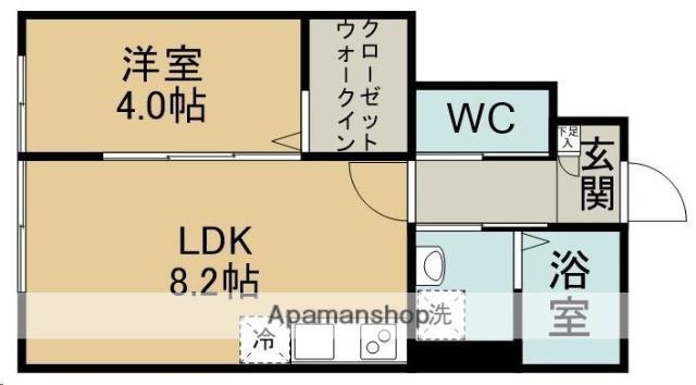 Mステージ東仙台サウス(1LDK/1階)の間取り写真