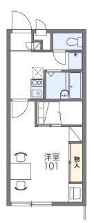 レオパレスラテラ(1K/1階)の間取り写真