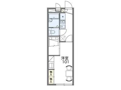 レオパレスメゾン太白(1K/2階)の間取り写真