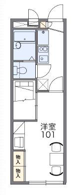 レオパレスハピネス(1K/2階)の間取り写真