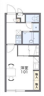 レオパレス仙台青葉Ⅰ(1K/1階)の間取り写真