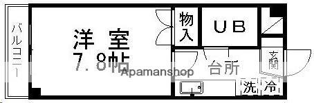 ダリレジデンス1(1K/2階)の間取り写真