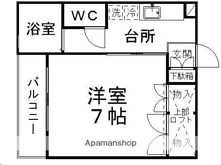 ピースフルマツダ(1K/1階)の間取り写真