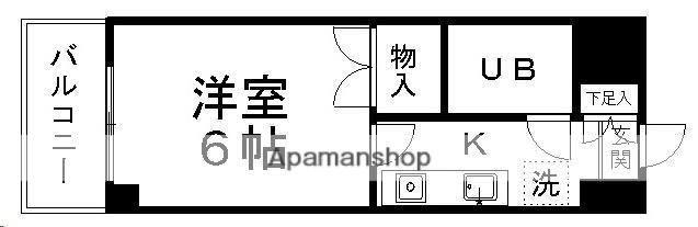 グレイスハイツ長町(1K/5階)の間取り写真