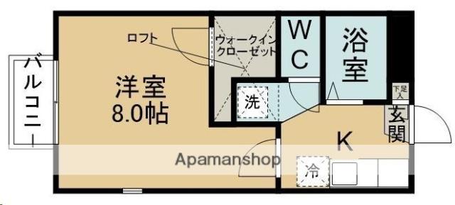 ベニーハイツ(1K/2階)の間取り写真