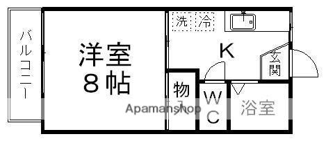 コーポ大清A棟(1K/2階)の間取り写真