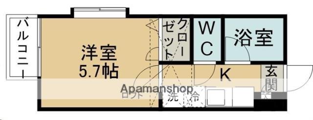 エスプワールK(1K/2階)の間取り写真