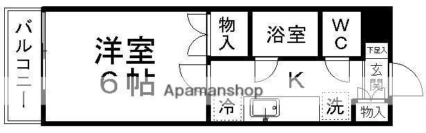 アクティブパレス桜ヶ丘(1K/2階)の間取り写真