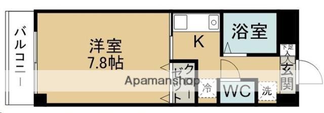 ニートプレイス(1K/4階)の間取り写真