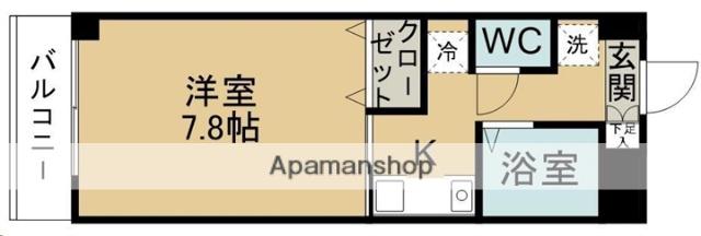 ニートプレイス(1K/4階)の間取り写真