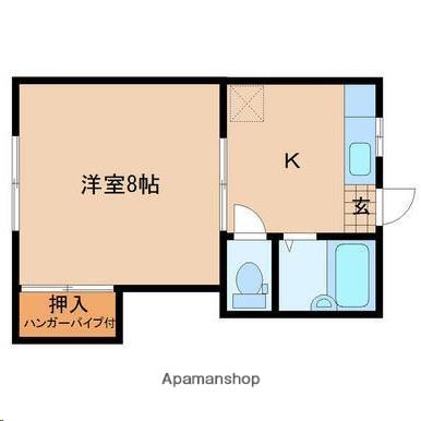 リバーサイドKOYO(1K/2階)の間取り写真