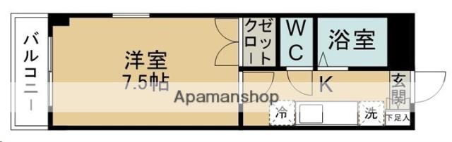 アタゴドミトリーみずほ台(1K/3階)の間取り写真