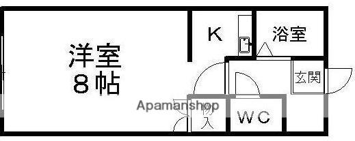 メゾン福住(1K/1階)の間取り写真