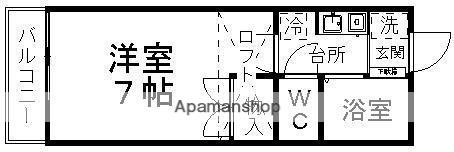 グレイス黒松(1K/1階)の間取り写真