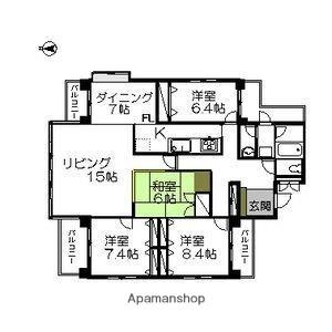 ロイヤルパレス上杉(4LDK/3階)の間取り写真