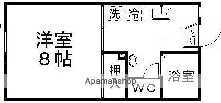 プラザAK(1K/1階)の間取り写真