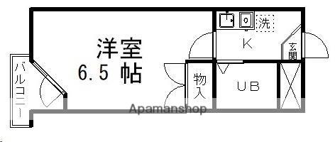 ベルシティ旭ヶ丘(1K/3階)の間取り写真