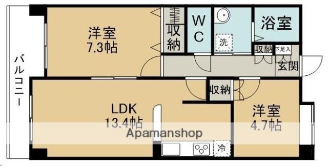 エスプワール・プレン(2LDK/3階)の間取り写真