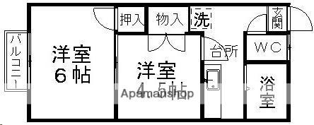 パレスエミー(2K/1階)の間取り写真