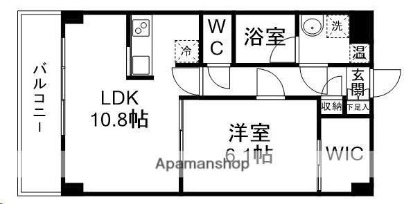 カーサ壱番館(1LDK/3階)の間取り写真