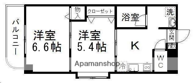 パルティール(2K/3階)の間取り写真