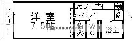 ティエラユニバーシティサクラ(1K/1階)の間取り写真