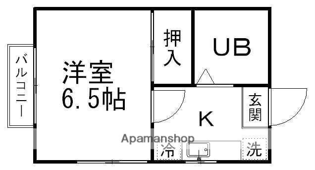 イースタンハイツ東黒松(1K/2階)の間取り写真