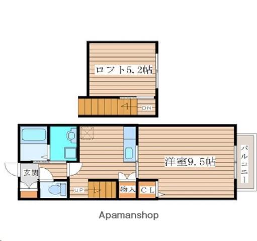 グレオンⅠ(1K/1階)の間取り写真