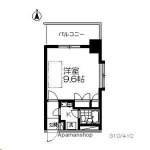 エスパシオ大町(ワンルーム/4階)の間取り写真