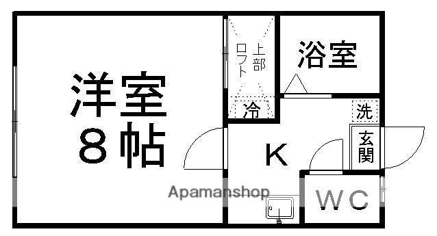 ベルディ桜ケ丘(1K/2階)の間取り写真