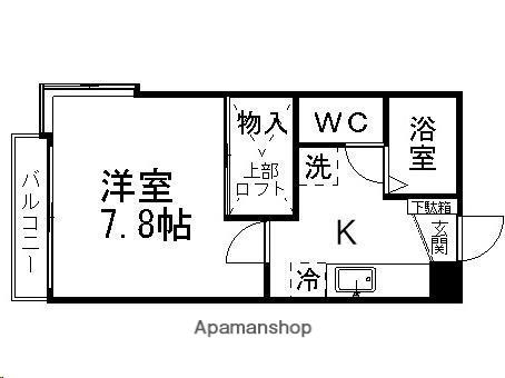 コンフォート桜(1K/1階)の間取り写真