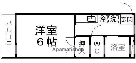 フォレストハイム(1K/2階)の間取り写真