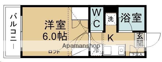 ベルトピア仙台8(1K/1階)の間取り写真