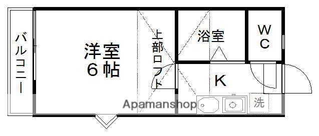 ピースフル泉第5(1K/2階)の間取り写真