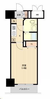 ノーブルプレイス北四番丁(1K/8階)の間取り写真