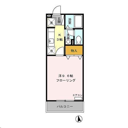 セピアコート(1K/1階)の間取り写真