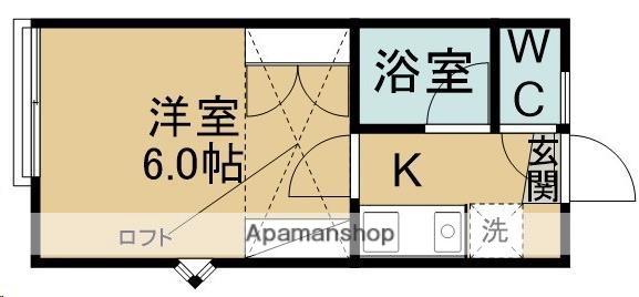 ベルトピア仙台9(1K/1階)の間取り写真
