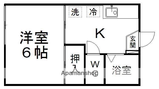 コーポ池田(1K/1階)の間取り写真