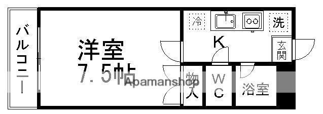 ケイオーハイツ(1K/2階)の間取り写真