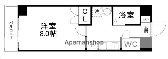 サンパラン泉(1K/2階)の間取り写真
