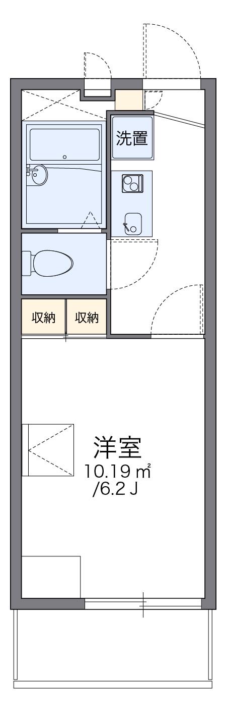 レオパレスエイムフル仙台(1K/1階)の間取り写真