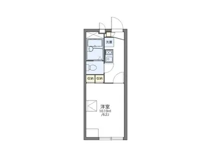 レオパレスファミーユ鷺ヶ森Ⅱ(1K/1階)の間取り写真