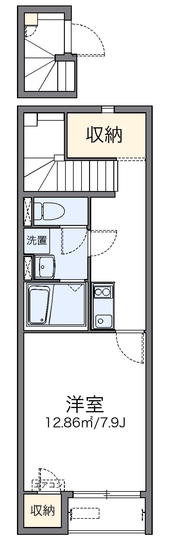 レオネクスト佐久(1K/2階)の間取り写真