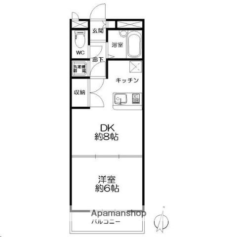 センチュリー青葉(1DK/2階)の間取り写真