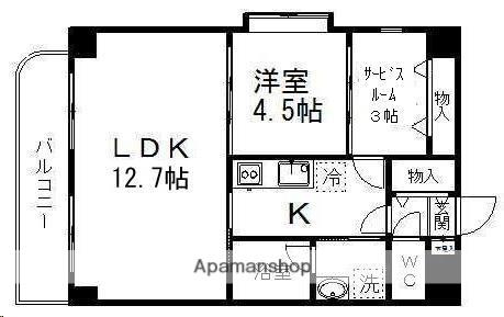 ル・セザンヌ(1SLDK/3階)の間取り写真