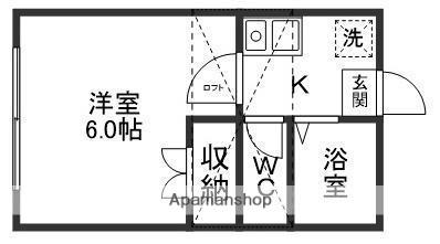 エクセルシャトー桜ヶ丘(1K/1階)の間取り写真
