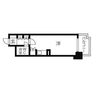 ダイアパレスステーションプラザ五橋(ワンルーム/5階)の間取り写真