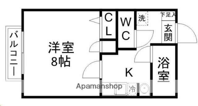 エトワール(1K/2階)の間取り写真